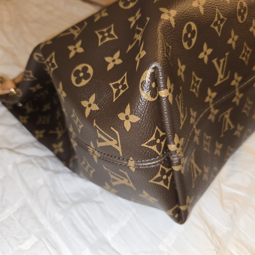 AUTHENTIC LOUIS VUITTON Classic Monogram in Brown and Tan GRACEFUL MM - Picture 14 of 17